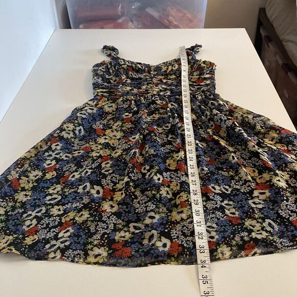 Suzi Chin for Maggy Boutique Black Floral Mini Dress Size 4 - Picture 13 of 14